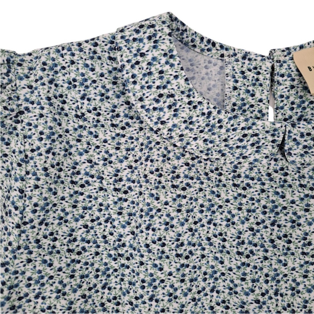 Floral Blue Blouse - Picture 3 of 7